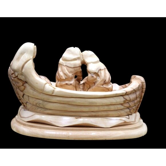 Vintage Collectable  Hand Carved (Olive Wood?) Figurine of Jesus and his Discipl - Picture 3 of 13